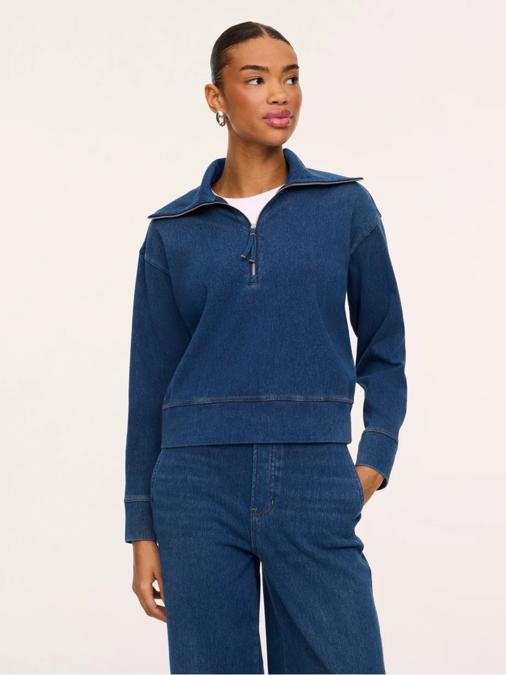 SPANX® Denim-ish Half Zip s